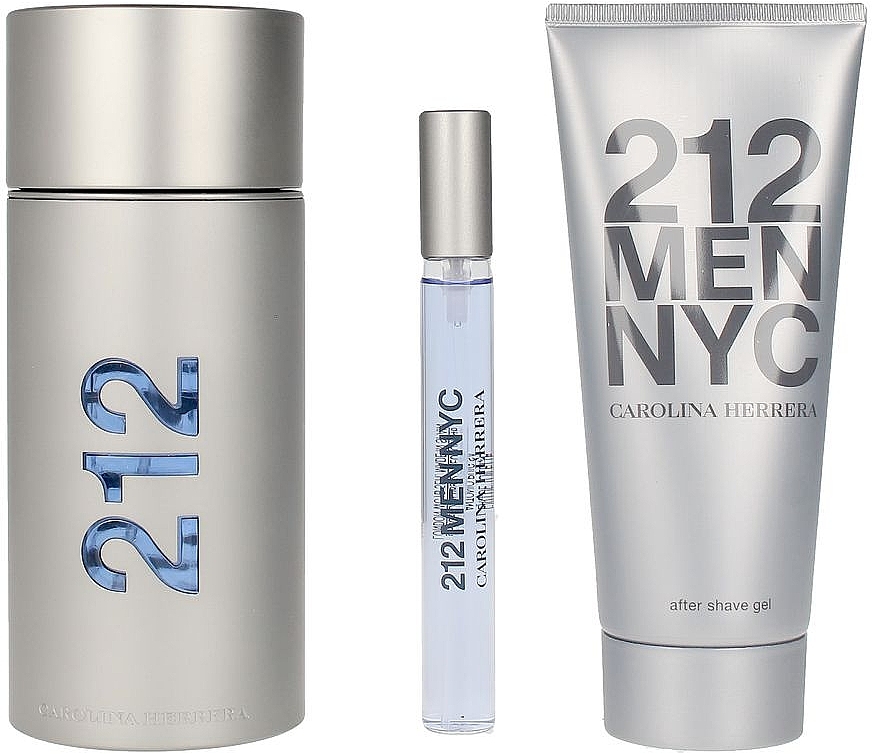 Carolina Herrera 212 Men NYC  - Duftset (Eau de Toilette 100ml + Eau de Toilette Mini 10ml + After Shave Gel 100ml) — Bild N2