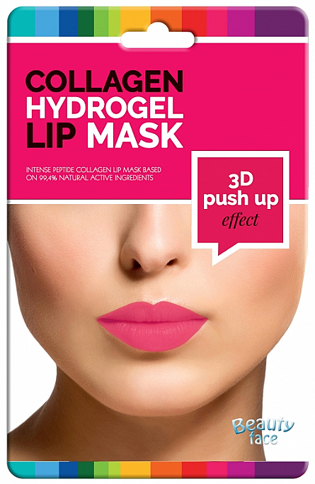 Kollagen-Hydrogel-Lippenmaske mit Push-up-Effekt - Beauty Face 3D Push-Up Collagen Hydrogel Lip Mask — Bild N1