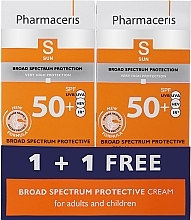 Gesichtspflegeset - Pharmaceris S Broad Spectrum Protective Cream SPF50+ (Gesichtscreme 2x50ml) — Bild N2