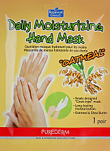 Feuchtigkeitsspendende Handschuhmaske mit Haferflocken und Sheabutter - Purederm Daily Moisturizing Hand Mask Oatmel — Bild N1