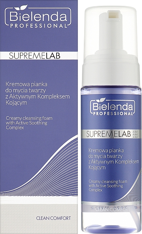 Cremiger Schaum - Bielenda Professional SupremeLab Clean Comfort Creamy Cleansing Foam With Active Soothing Complex — Bild N2