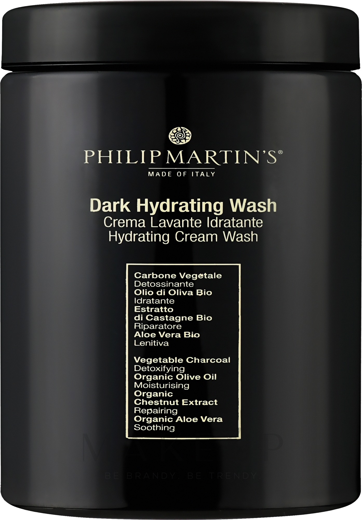 Feuchtigkeitsspendendes Kopfhaut- und Bartshampoo - Philip Martin's Dark Hydrating Wash Cream — Bild 1000 ml