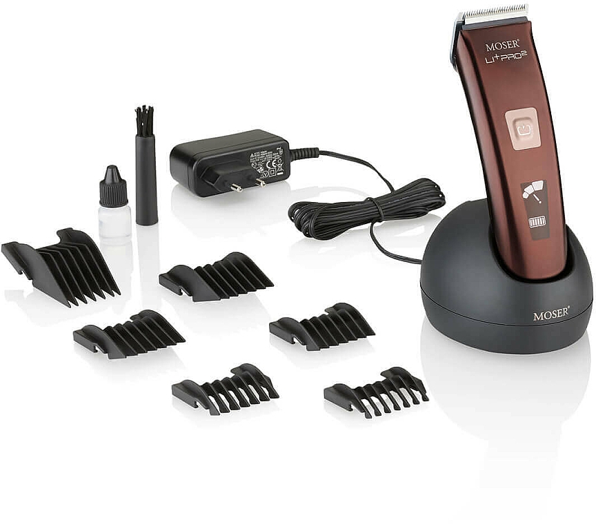 Smart-Haarschneider mit LCD-Display, 3 Geschwindigkeiten und Netz- oder Akkubetrieb - Moser Li+Pro 2 — Bild N5