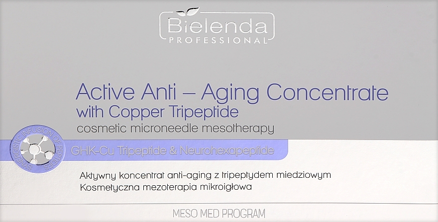 Intensives Anti-Aging-Konzentrat mit Kupfertripeptid - Bielenda Professional Active Anti-Ageing Concentrate with Copper Tripeptide — Bild N1