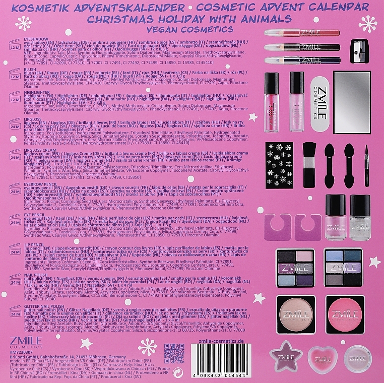 Adventskalender-Set 24 St. - Zmile Cosmetics Puzle Christmas Holiday  — Bild N3