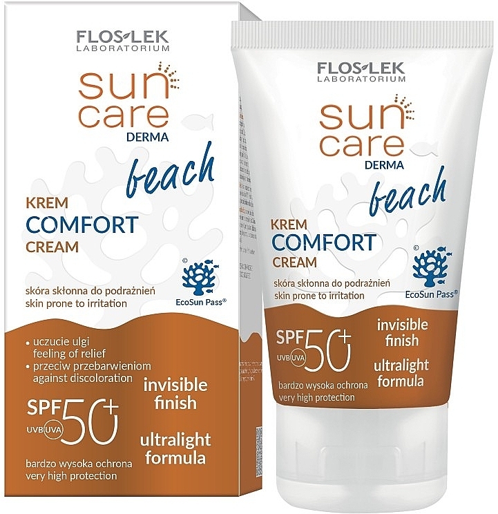 Sonnenschutzbasis - Floslek Sun Care Derma Comfort Cream SPF 50 — Bild N1