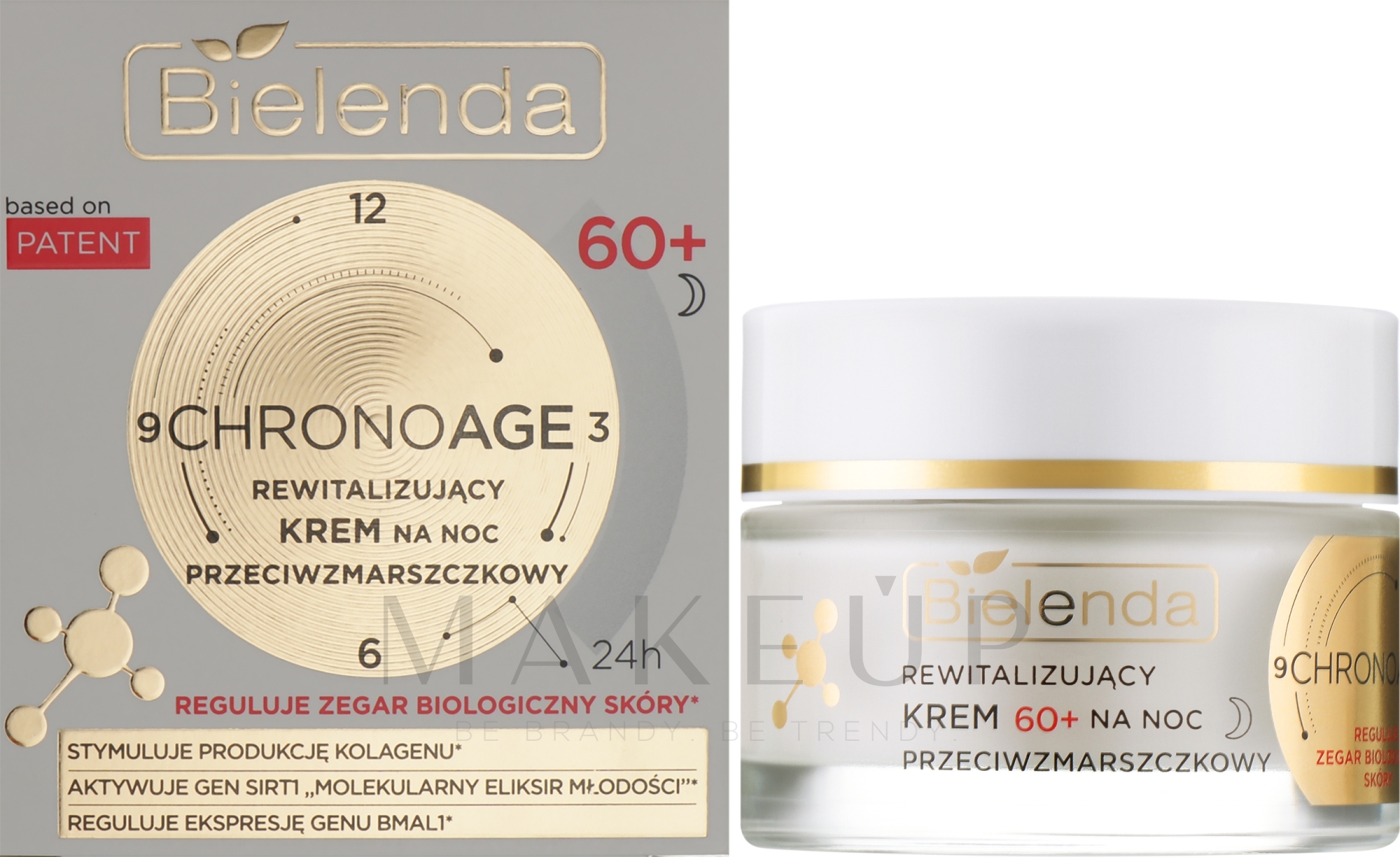 Revitalisierende Gesichtscreme für die Nacht 60+ - Bielenda Chrono Age 24H Revitalizing Anti-Wrinkle Night Cream — Bild 50 ml