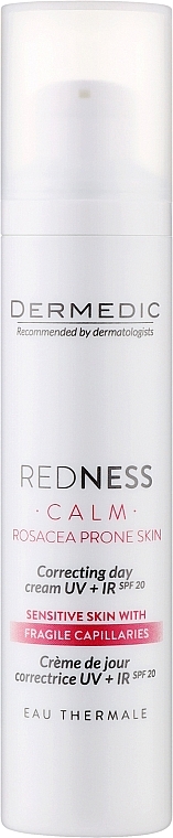 Korrigierende Gesichtscreme für den Tag - Dermedic Redness Calm Correcting Day Cream UV + IR — Bild N1