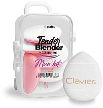 Düfte, Parfümerie und Kosmetik Make-up Schwamm-Set weiß 6 St. - Clavier Tender Blender Mua Kit 