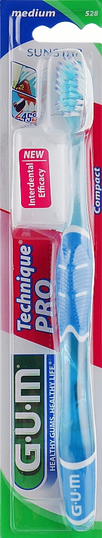 Zahnbürste mittel Technique Pro blau - G.U.M Medium Compact Toothbrush — Bild N1