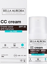 CC-Creme für das Gesicht für fettige- und Mischhaut SPF 50 - Bella Aurora CC Anti-Spot Cream SPF50 Oil Free — Bild N2