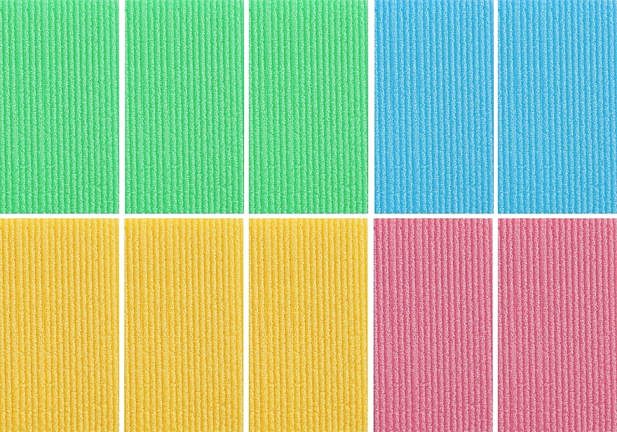 Bimsstein für die Füße 1080-K grün, gelb, rosa, blau 10 St. - Deni Carte — Bild N1
