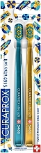 Düfte, Parfümerie und Kosmetik Zahnbürsten-Set Summer Edition 5460 Ultra Soft 2 St. blau + gelb - Curaprox