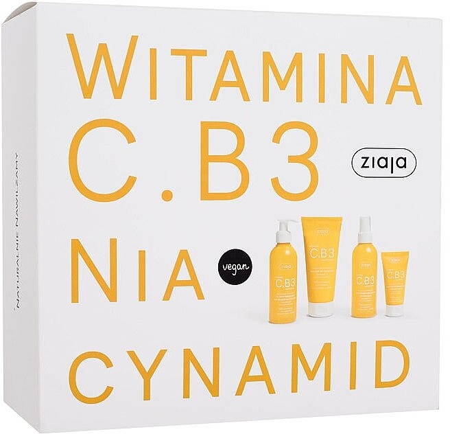 Set - Ziaja Vitamin C.B3 Niacinamide Set (f/cr/50ml + f/gel/190ml + b/balm/200ml + f/tonic/190ml) — Bild N1
