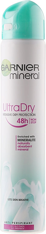 Deospray Antitranspirant - Garnier Mineral Ultra Dry 48h Deodorant — Bild N1