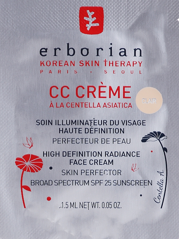 Erborian CC-Cream High Definition Radiance Face Cream SPF25 (Probe) - CC-Creme — Bild N3