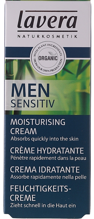 Feuchtigkeitsspendende Gesichtscreme für Männer mit Ginko und Bio-Bambus - Lavera Men Sensitiv Moisturising Cream — Bild N4