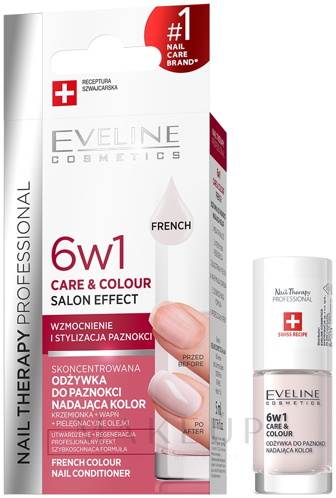 6in1 Stärkender Nagelkur - Eveline Cosmetics Nail Therapy Professional — Foto French