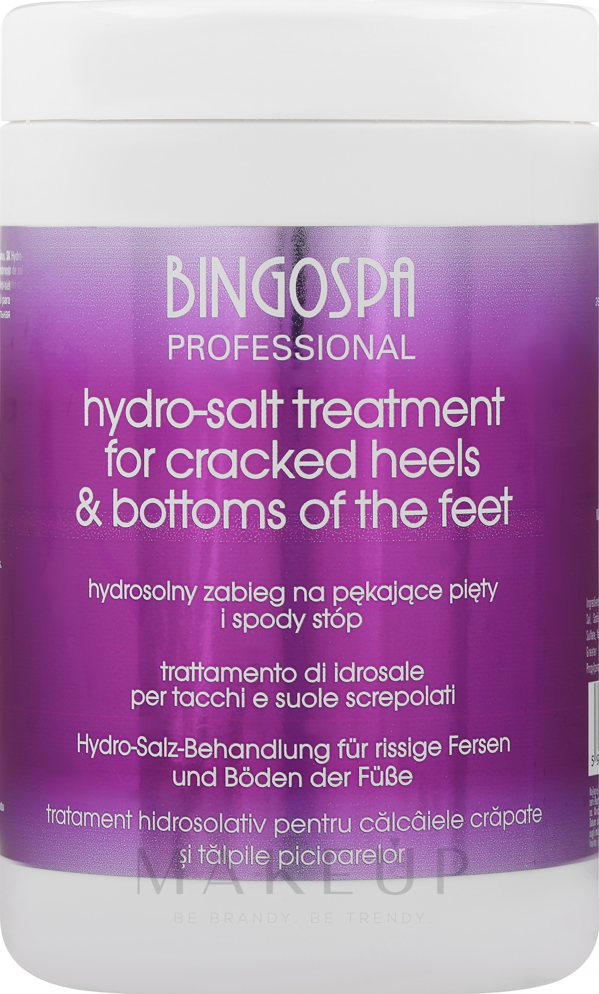 Feuchtigkeitsspendende Salzbehandlung für rissige Fersen und Fußsohlen - BingoSpa — Foto 1000 g