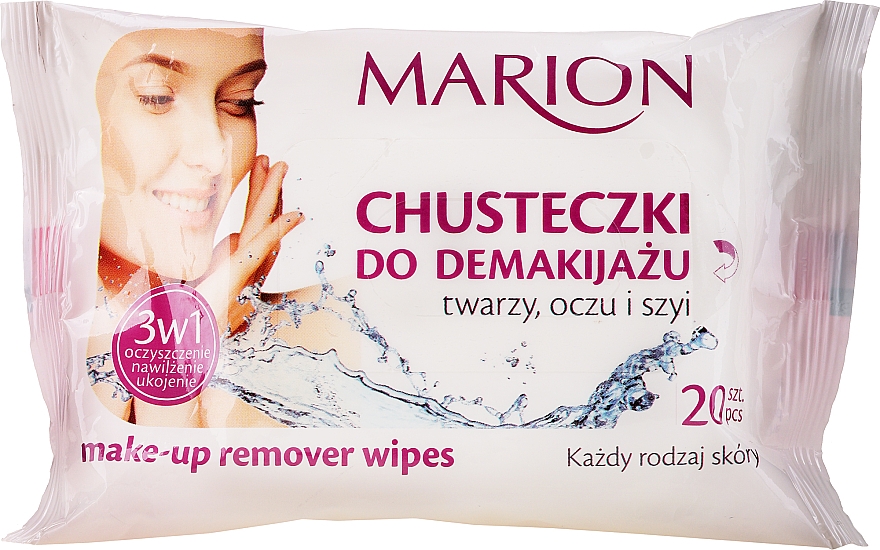 Make-up-Entfernungstücher für Gesicht, Augen und Hals 20 St. - Marion
