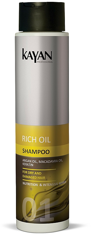 Shampoo für trockenes und strapaziertes Haar - Kayan Professional Rich Oil Shampoo