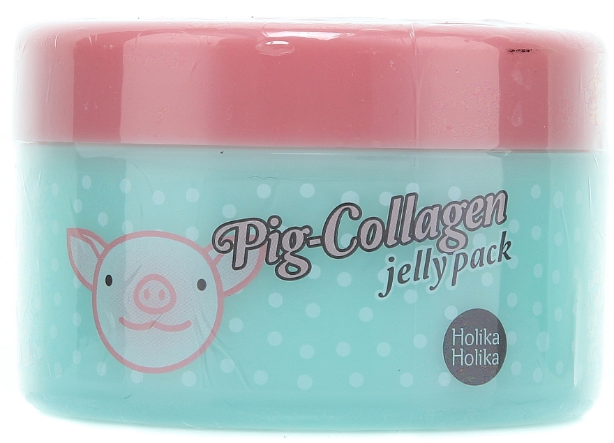 Beruhigende und regenerierende Nachtmaske für das Gesicht mit Kollagen - Holika Holika Pig-Collagen Jelly Pack