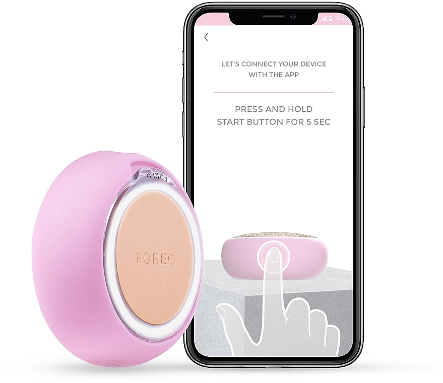 Lichttherapie-Gerät pink mit Led-thermoaktivierender Smart-Maske - Foreo UFO 2 Power Mask Light Therapy Device Pearl Pink — Bild N4