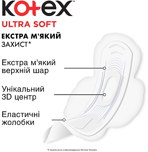Damenbinden 10 St. - Kotex Ultra Dry&Soft Normal — Bild N5