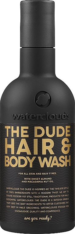 2in1 Shampoo und Duschgel für Männer mit süßer Mandel und Macadamianussöl - Waterclouds The Dude Hair And Body Wash — Bild N1