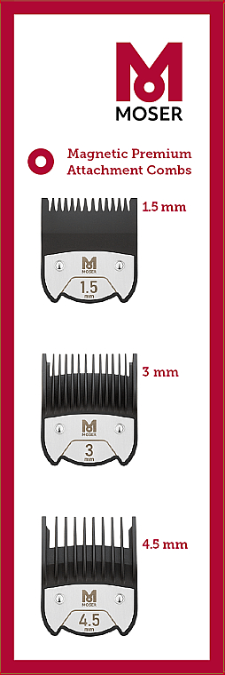 Wechselschneidsatz Magnetic Premium, (1,5, 3, 4,5 mm) 1801-7010 - Moser — Bild N1