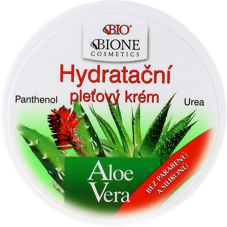 Intensiv feuchtigkeitsspendende Gesichtscreme mit Panthenol, Aloe Vera und Harnstoff - Bione Cosmetics Aloe Vera Hydrating Facial Cream With Panthenol And Ectoine — Bild N2