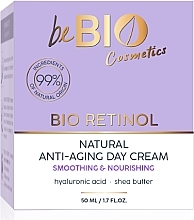 Düfte, Parfümerie und Kosmetik Natürliche verjüngende Tagescreme mit pflanzlichem Retinol - BeBio Bio Retinol Natural Anti-aging Day Cream