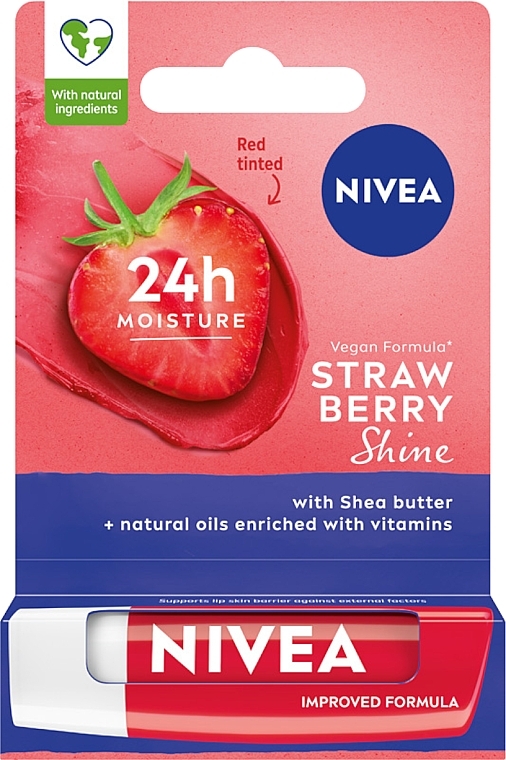 Lippenbalsam "Srawberry Shine" - NIVEA Lip Care Fruity Shine Strawberry Lip Balm — Foto N1