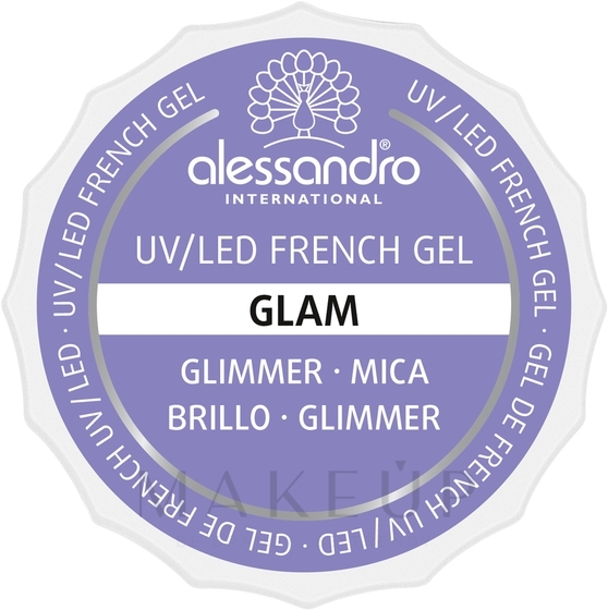 Französisches Gel für Nägel Glam - Alessandro International French Gel White Glam — Bild 15 g