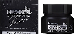 Multifunktionale Gesichtscreme mit schwarzem Schneckenmucin - FarmStay All-In-One Black Snail Cream — Bild N2