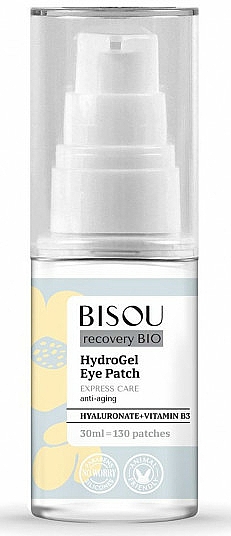 Anti-Aging Hydrogel-Augenpatches mit Hyaluron und Vitamin B5 - Bisou Recovery Bio HydroGel Eye Patch