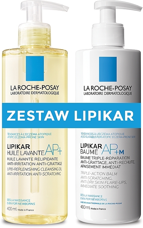 La Roche-Posay Lipikar (Reinigungsöl 400 ml + Körperbalsam 400 ml) - Set für trockene Haut — Bild N5