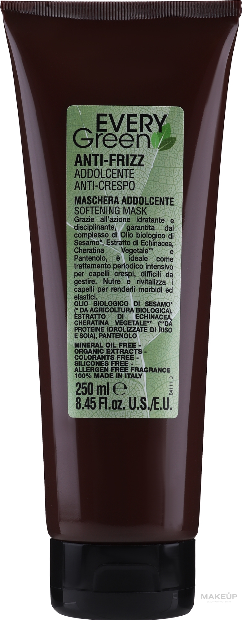 Anti-Frizz Haarmaske mit Echinacea-Extrakt und Keratin - EveryGreen Anti-Frizz Mask — Bild 250 ml