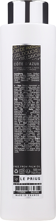 Körperpflegeset - Le Prius Cote d'Azur Gift Box (Badeschaum 500ml + Körpermilch 200ml + Duftkerze 230g) — Bild N3