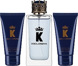 Düfte, Parfümerie und Kosmetik Duftset (Eau de Toilette /100 ml + After Shave Balsam /50 ml + Duschgel /50 ml) - Dolce & Gabbana K By Dolce & Gabbana 