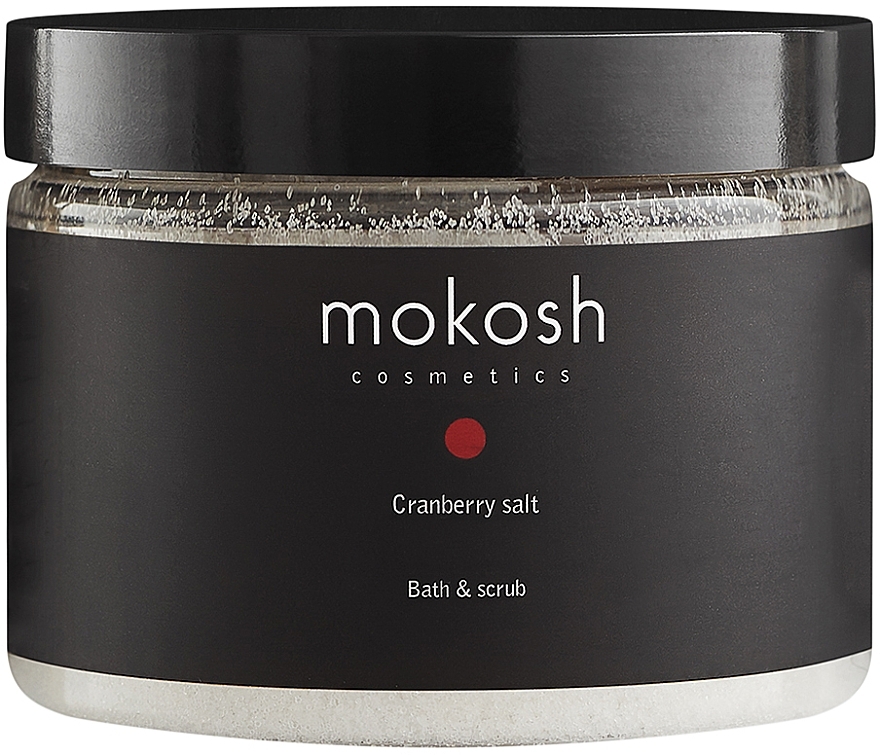 Bade- und Peelingsalz mit Moosbeere - Mokosh Cosmetics Cranberry Salt