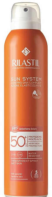 Transparentes Sonnenschutzspray für den Körper mit SPF 50 - Rilastil Sun System SPF50 — Bild N1