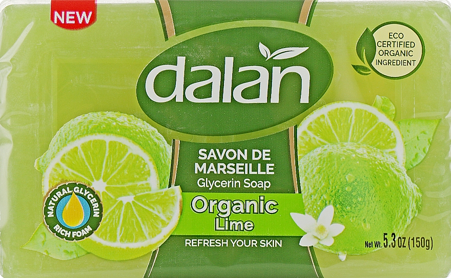 Glyzerinseife mit Bio-Limette - Dalan Savon De Marseille Glycerine Soap Organic Lime — Bild N1