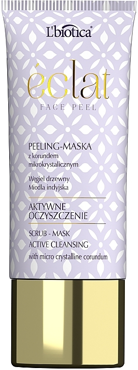 Peelingmaske für das Gesicht mit indischem Honig und Holzkohle - L'biotica Eclat Face Peeling — Bild N1