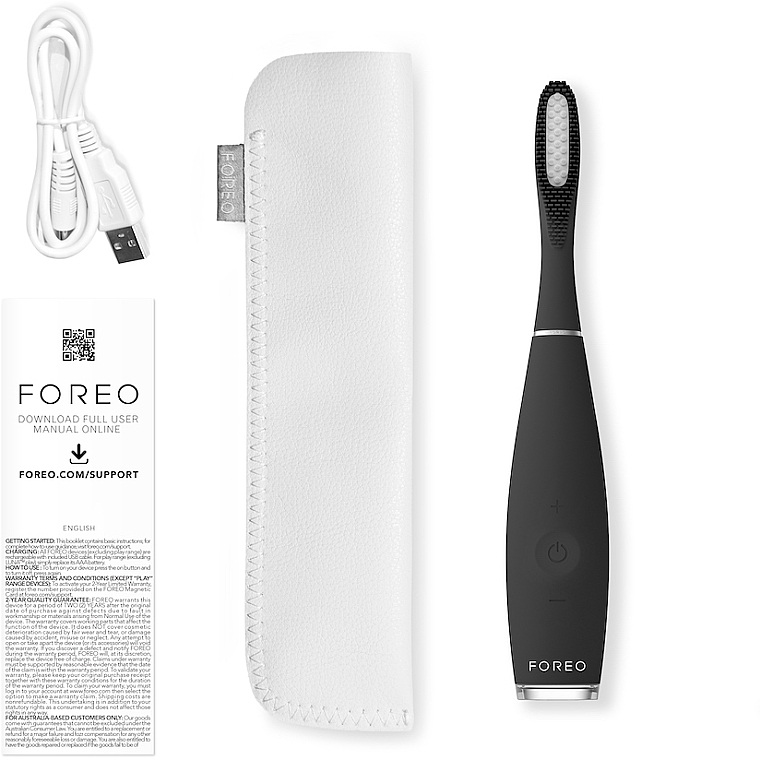 Elektrische Schall-Zahnbürste aus Silikon schwarz - Foreo ISSA 3 Ultra-hygienic Silicone Sonic Toothbrush Black — Bild N4