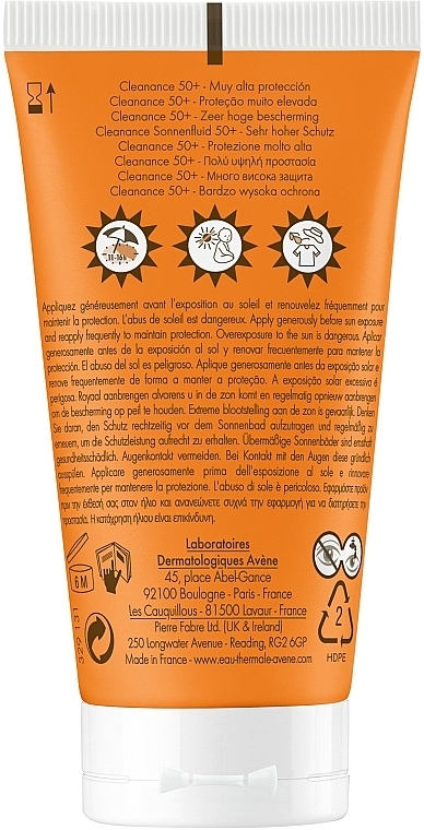 Sonnenschutzcreme für Problemhaut - Avene Solaires Cleanance Sun Care SPF 50+ — Bild N2