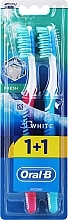 Düfte, Parfümerie und Kosmetik Zahnbürsten-Set mittel 40 dunkelrosa und türkis - Oral-B 3D White Fresh 40 Medium 1 + 1 