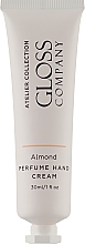 Pflegende Handcreme mit Mandelduft - Gloss Company Almond Atelier Collection — Bild N1