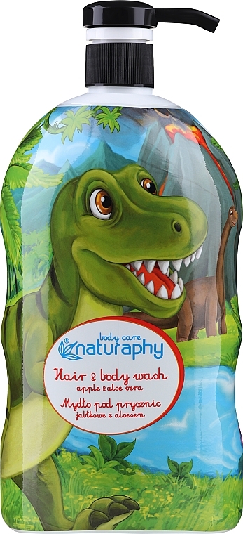 2in1 Shampoo und Duschgel für Kinder mit grünem Apfelduft und Aloe Vera-Extrakt - Naturaphy Hair & Body Wash