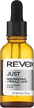 Düfte, Parfümerie und Kosmetik Antioxidatives Gesichtsserum - Revox Just Resveratrol + Ferulic Acid Antioxidant Serum